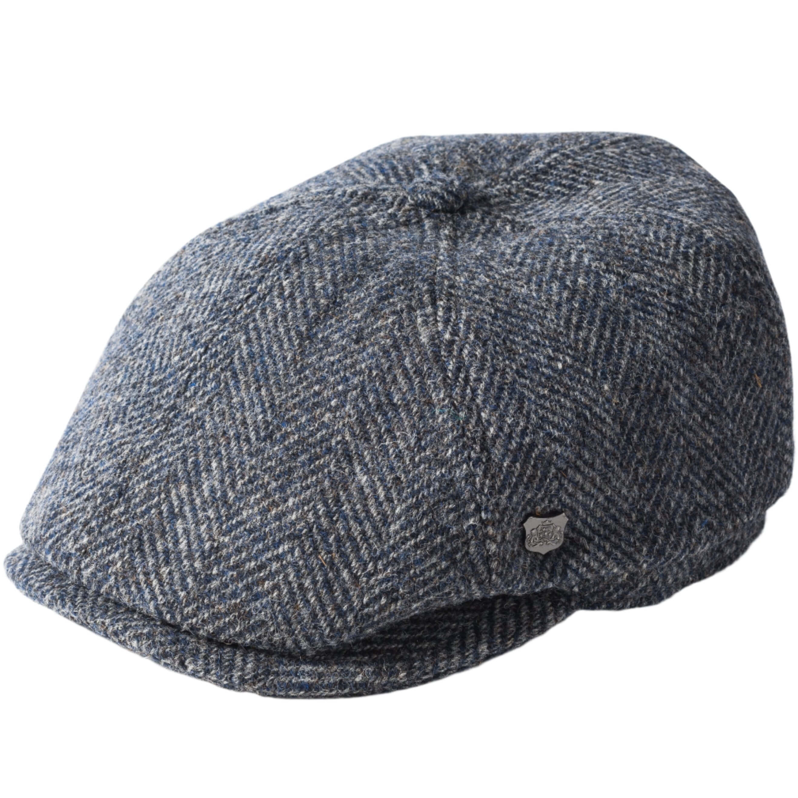 Failsworth Hudson Harris Tweed Cap in Navy – product view