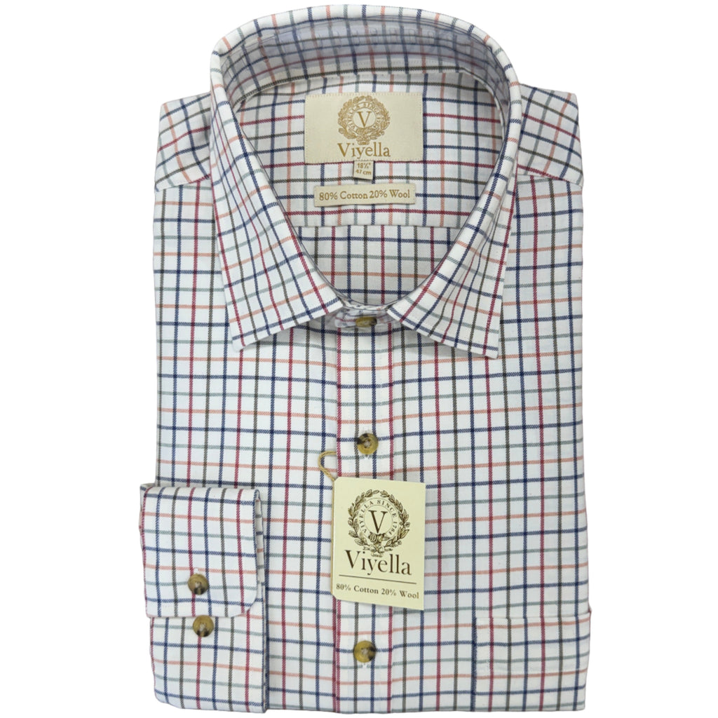 Medium Tattersall Shirt | 80% Cotton 20% Wool