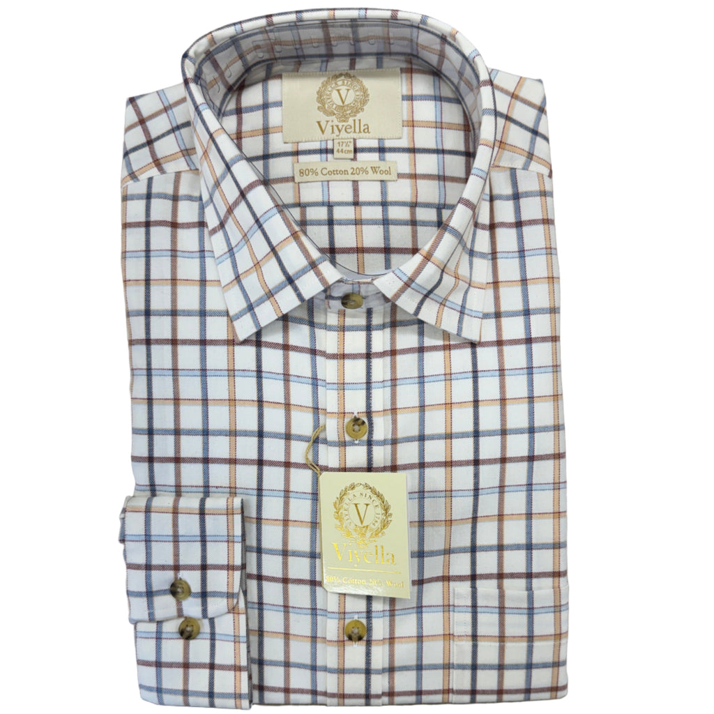 Tattersall Shirt | 80% Cotton 20% Wool