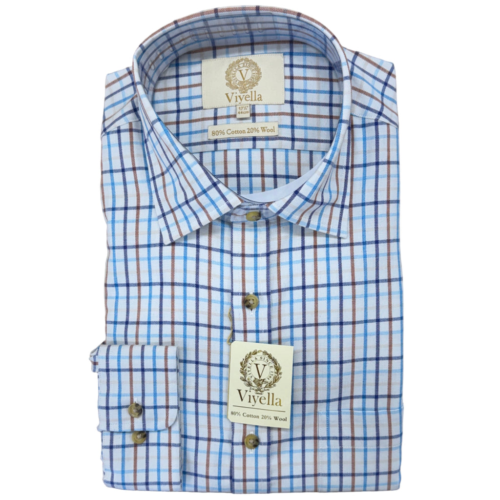 Medium Tattersall Shirt | 80% Cotton 20% Wool