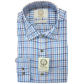 Viyella Medium Tattersall Shirt in Ice Blue check