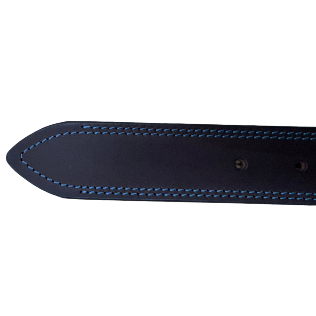 Contrast Stitch Leather Belt