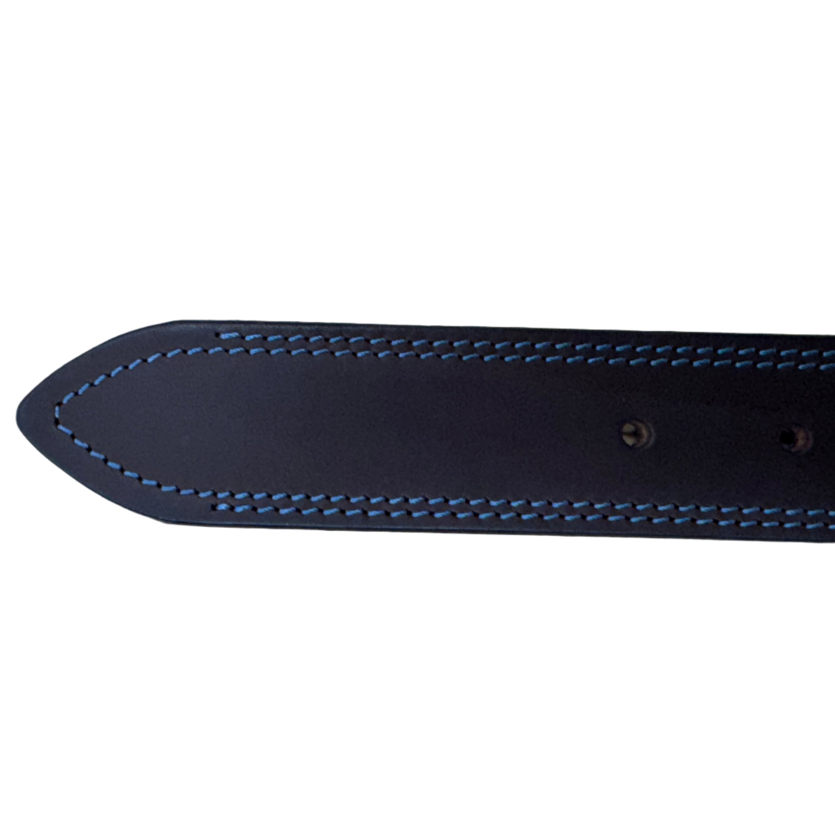 Contrast Stitch Leather Belt