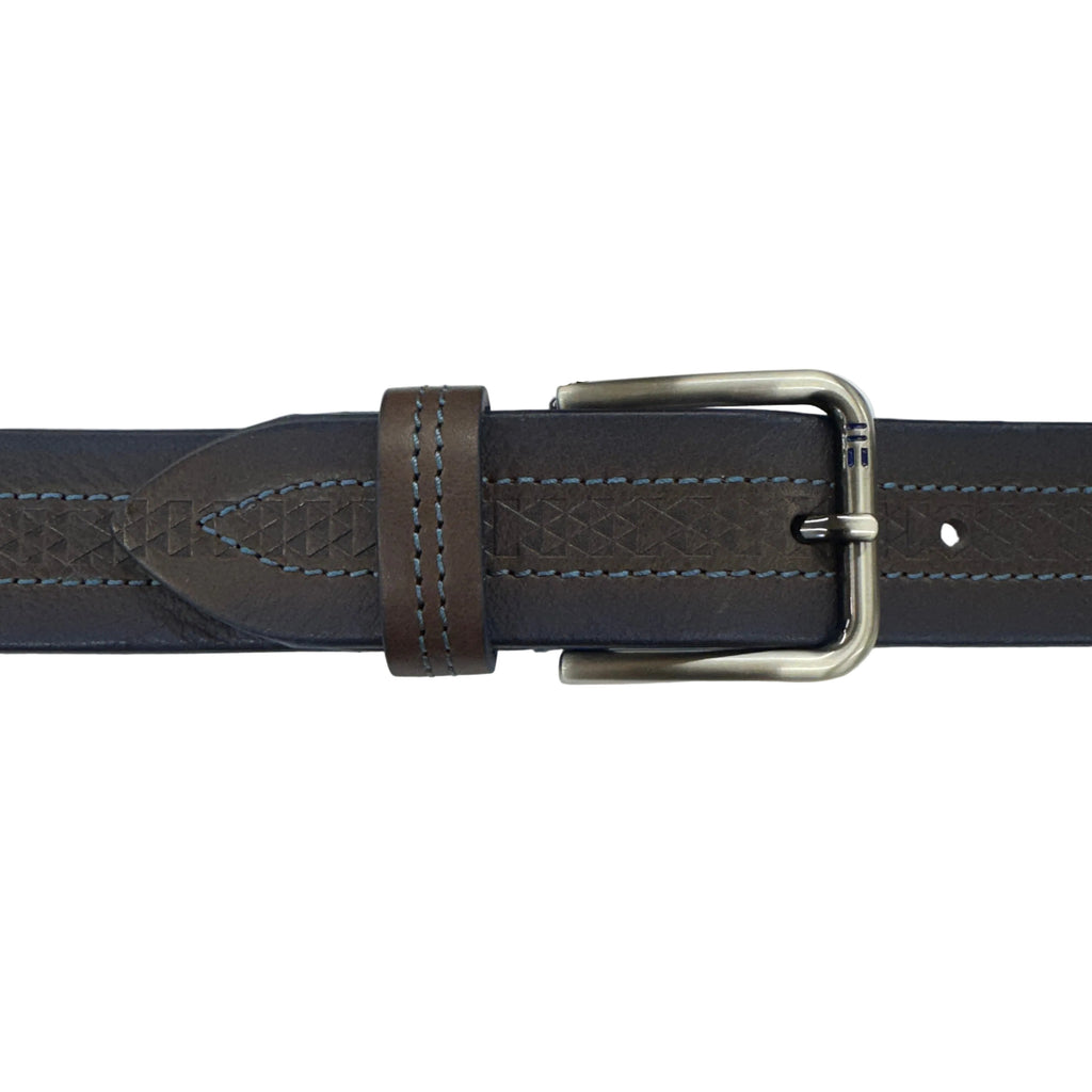 Chestnut / Navy Leather Belt