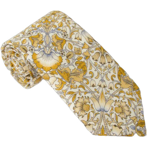 Van Buck - Tie Made from Liberty Fabric - Colour: Lodden Old Gold