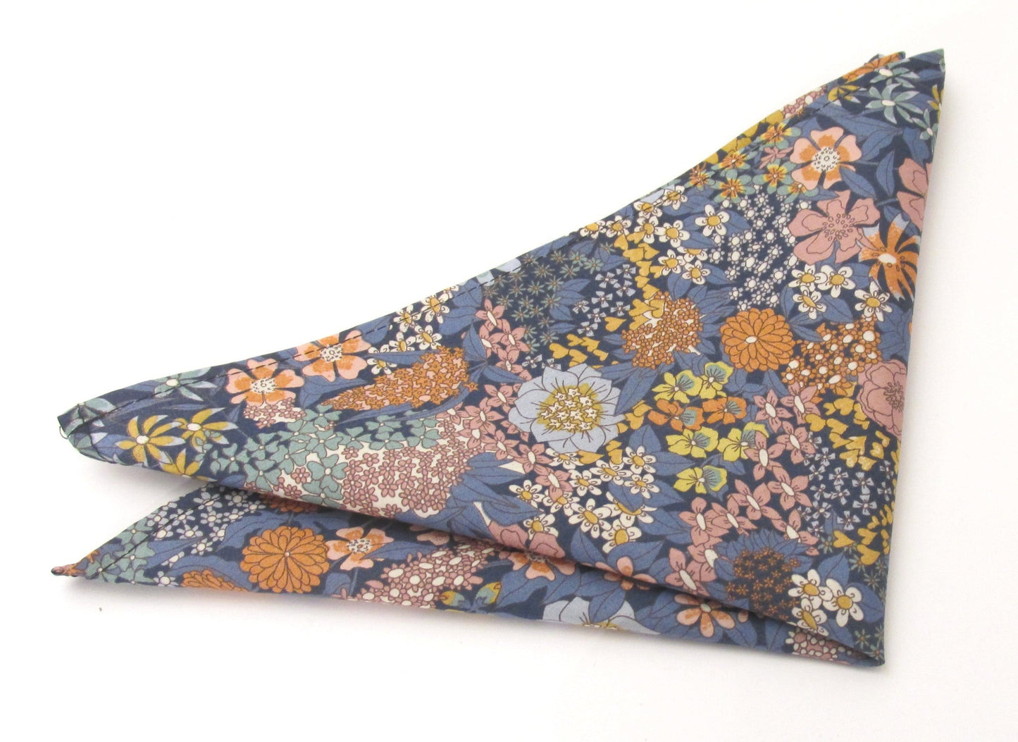 Van Buck - Pocket Square Made of Liberty Fabric - Colour: Ciara Blue