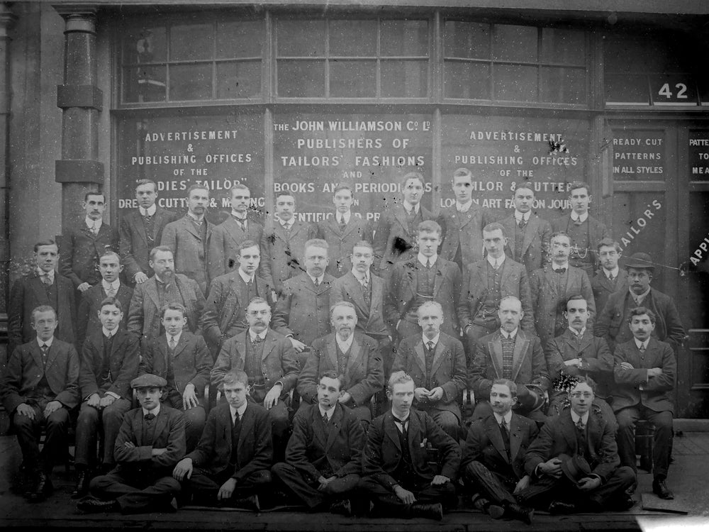 To improve his cutting skills, Andrew went to London and studied at the world-renowned Tailor & Cutter Academy in Gerrard Street, Soho. Founded in 1866 by Scotsman John Williamson, who had established the influential trade paper The Tailor & Cutter two years earlier, the academy was regarded as the best bespoke tailoring school in the world.