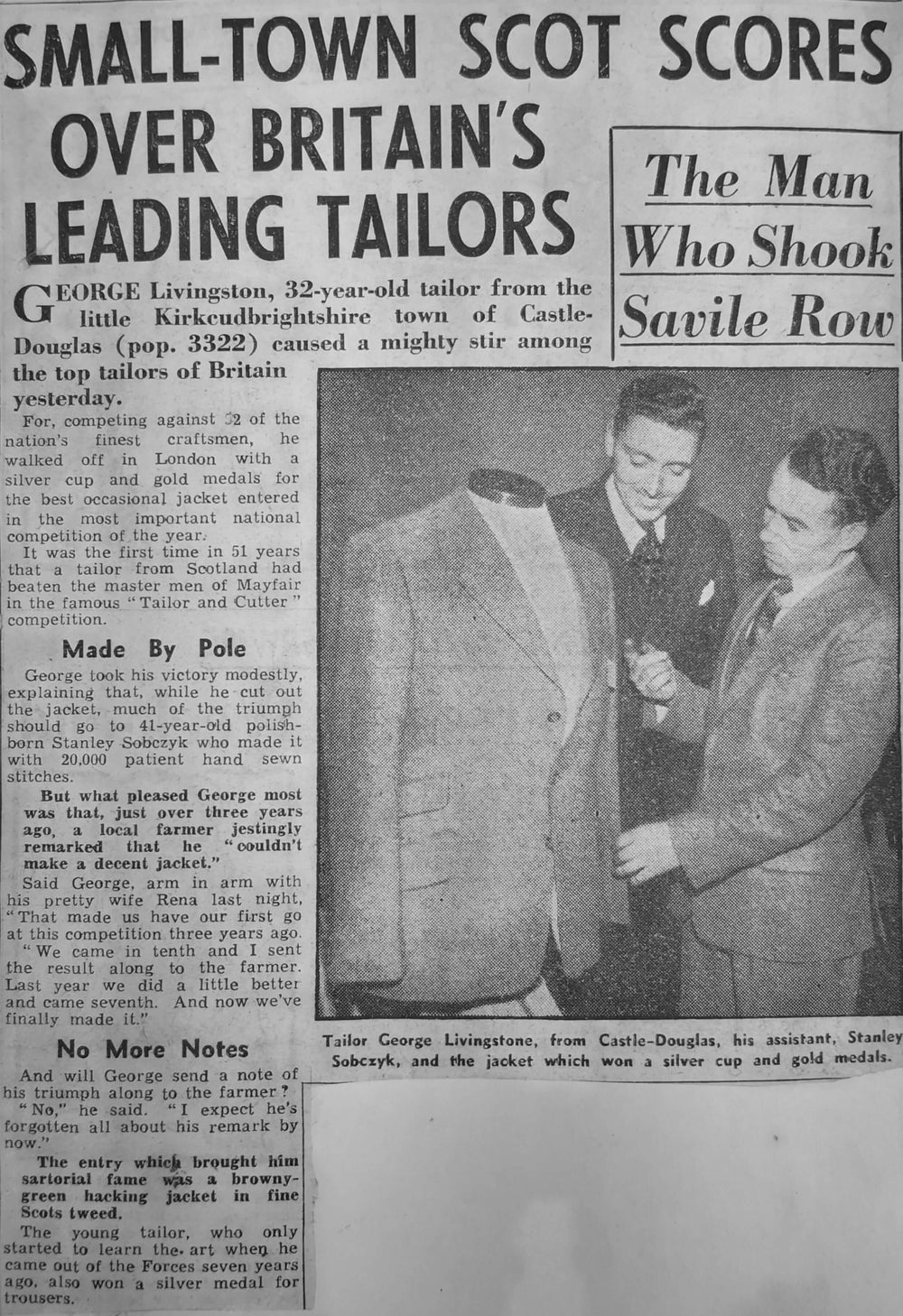 The annual competition run by The Tailor & Cutter magazine was like the Oscars of the British bespoke tailoring community. 