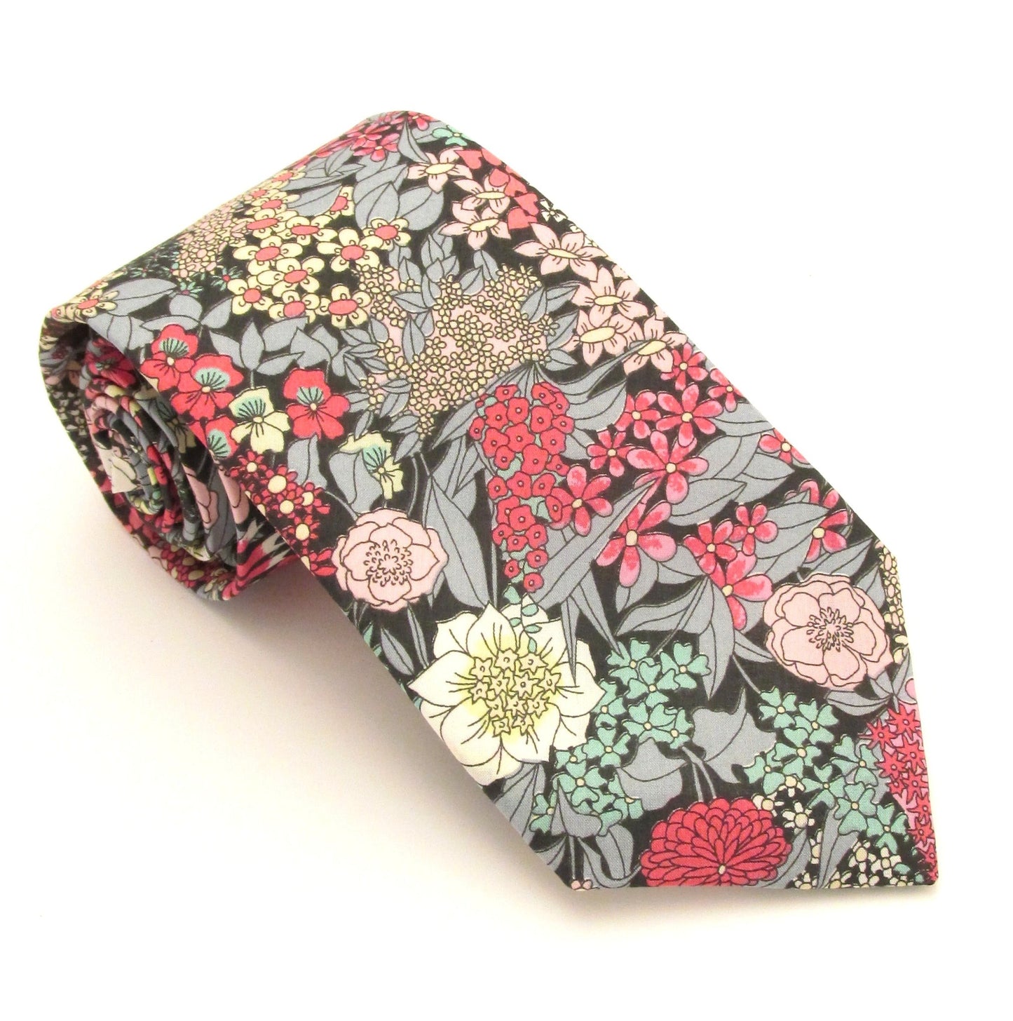 Van Buck - Tie Made from Liberty Fabric - Colour: Ciara Grey