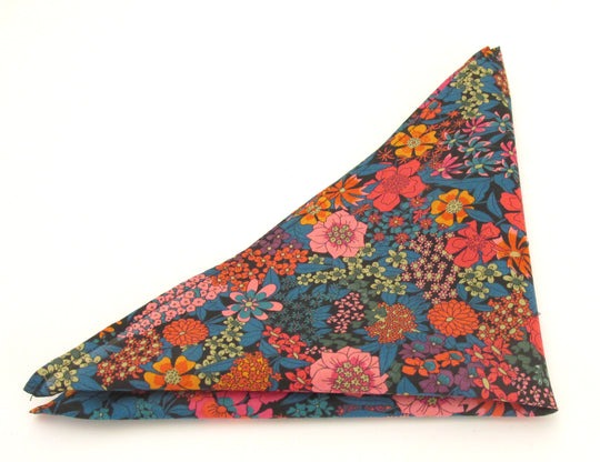 Van Buck - Pocket Square Made of Liberty Fabric - Colour: Ciara Orange