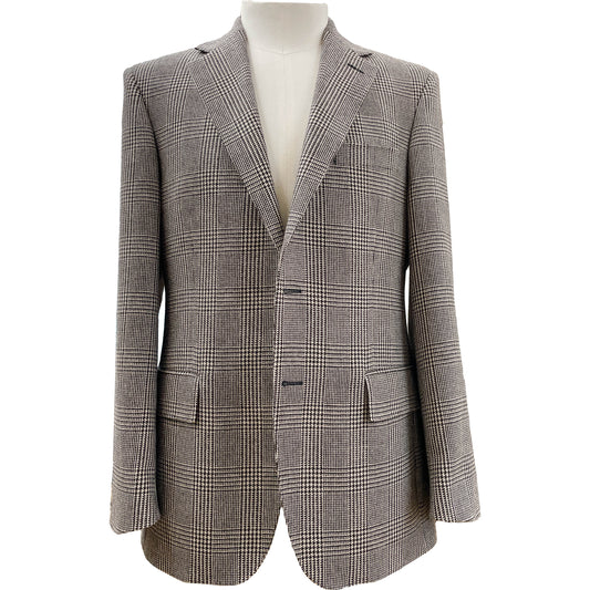 Livingston - Exclusive Lovat Mill Tweed Glen Check Jacket - Size: 40"