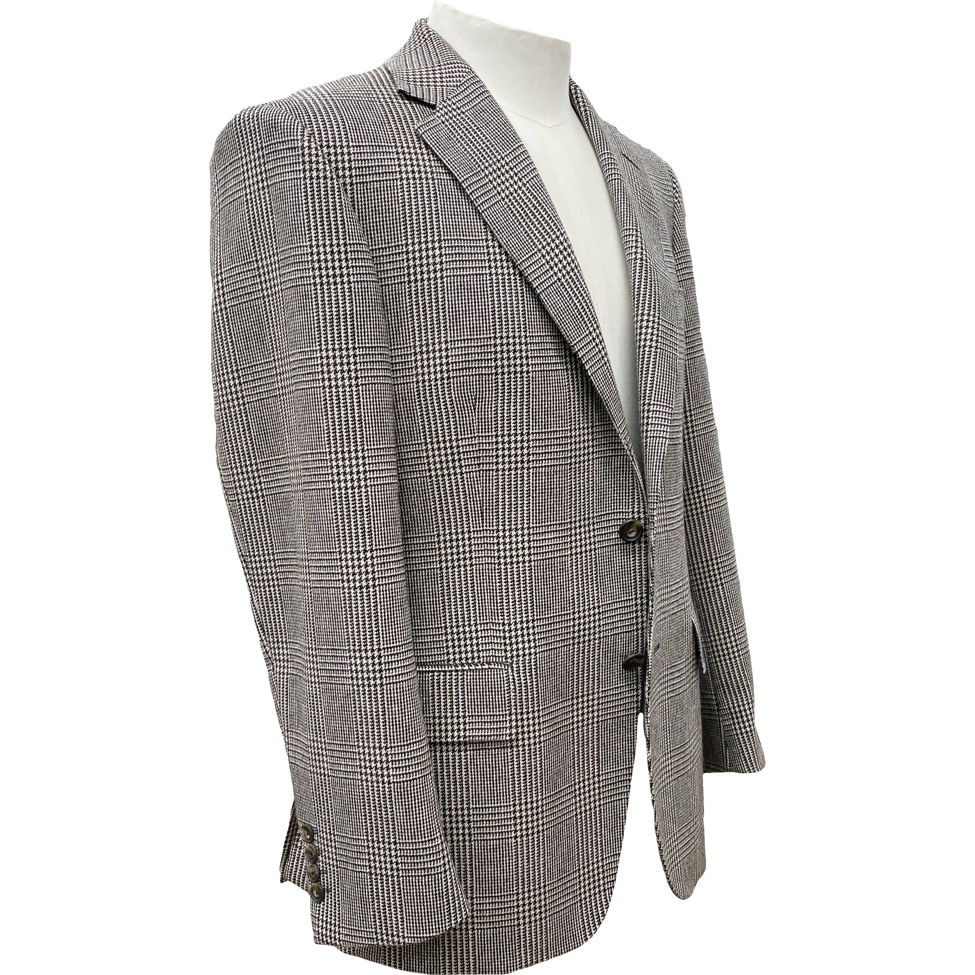 Livingston - Exclusive Lovat Mill Tweed Glen Check Jacket - Size: 40"