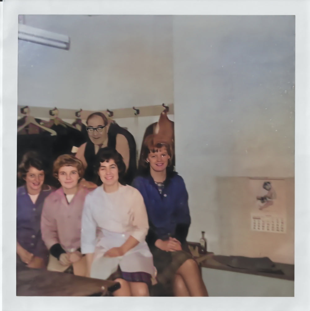 In the sewing room, from left to right

Margaret Heron, betty Carson, John Trainer, Kathy Waugh & Veronica Gellatly