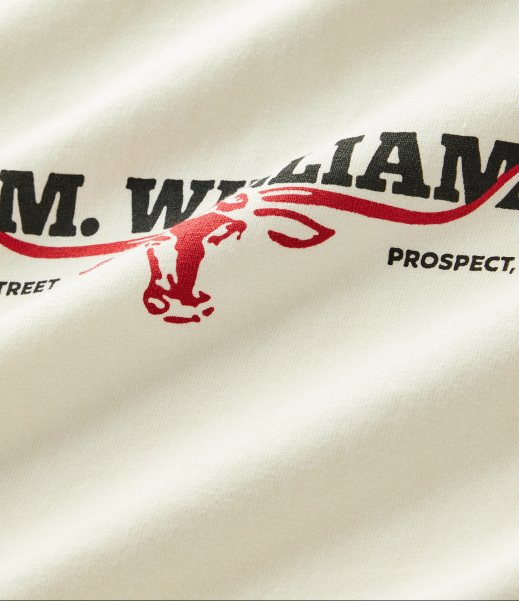 R.M.Williams Holt T-Shirt in Vintage White on white background, view 5