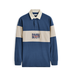 R.M.Williams Heritage Panel Rugby Shirt in Mid Blue – product image 1