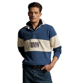 R.M.Williams Heritage Panel Rugby Shirt in Mid Blue – product image 3