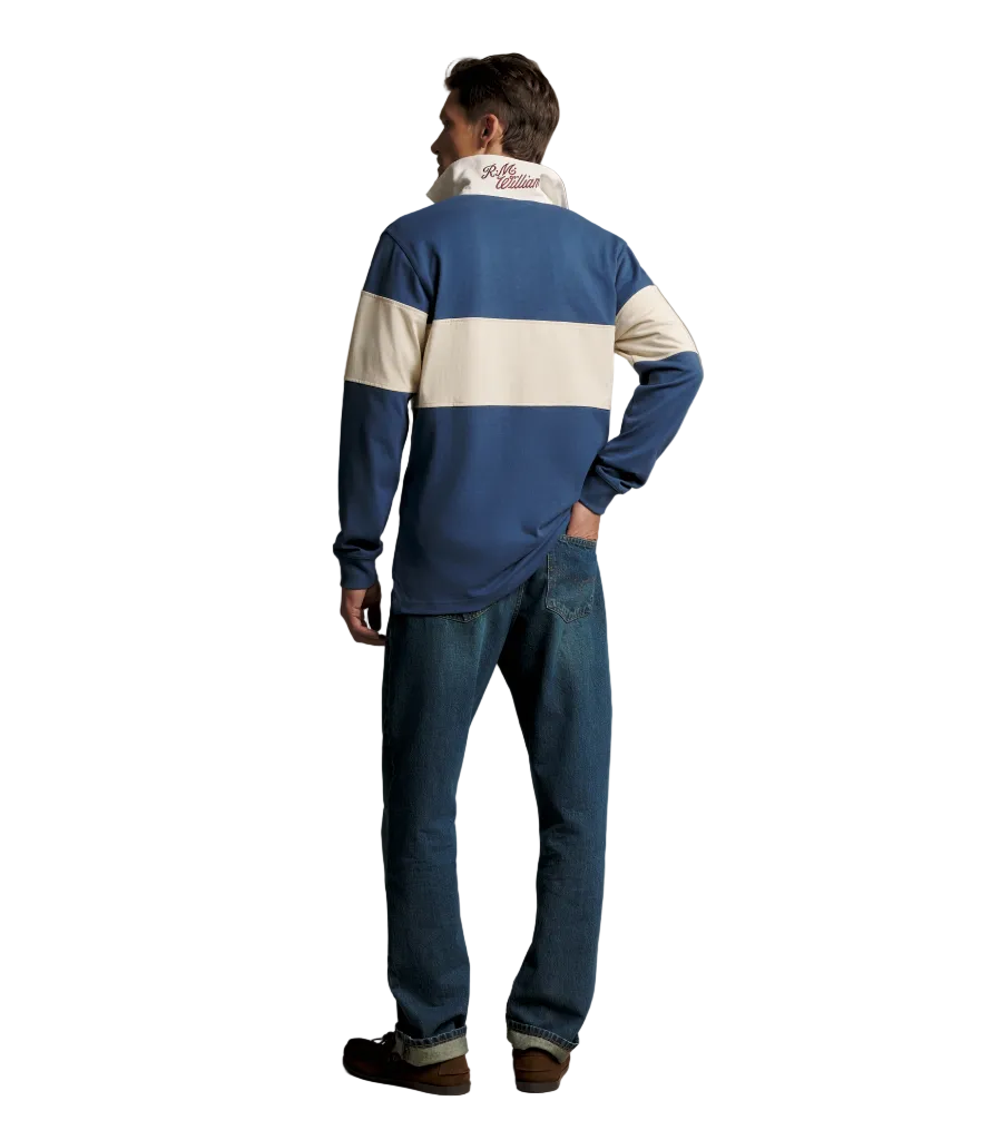 R.M.Williams Heritage Panel Rugby Shirt in Mid Blue – product image 5