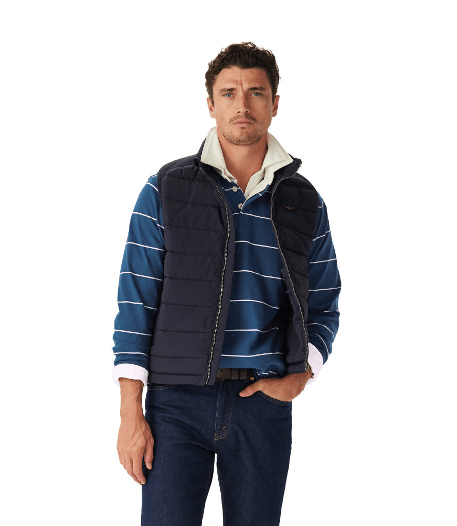 R.M.Williams Albany striped rugby sweatshirt – front product view