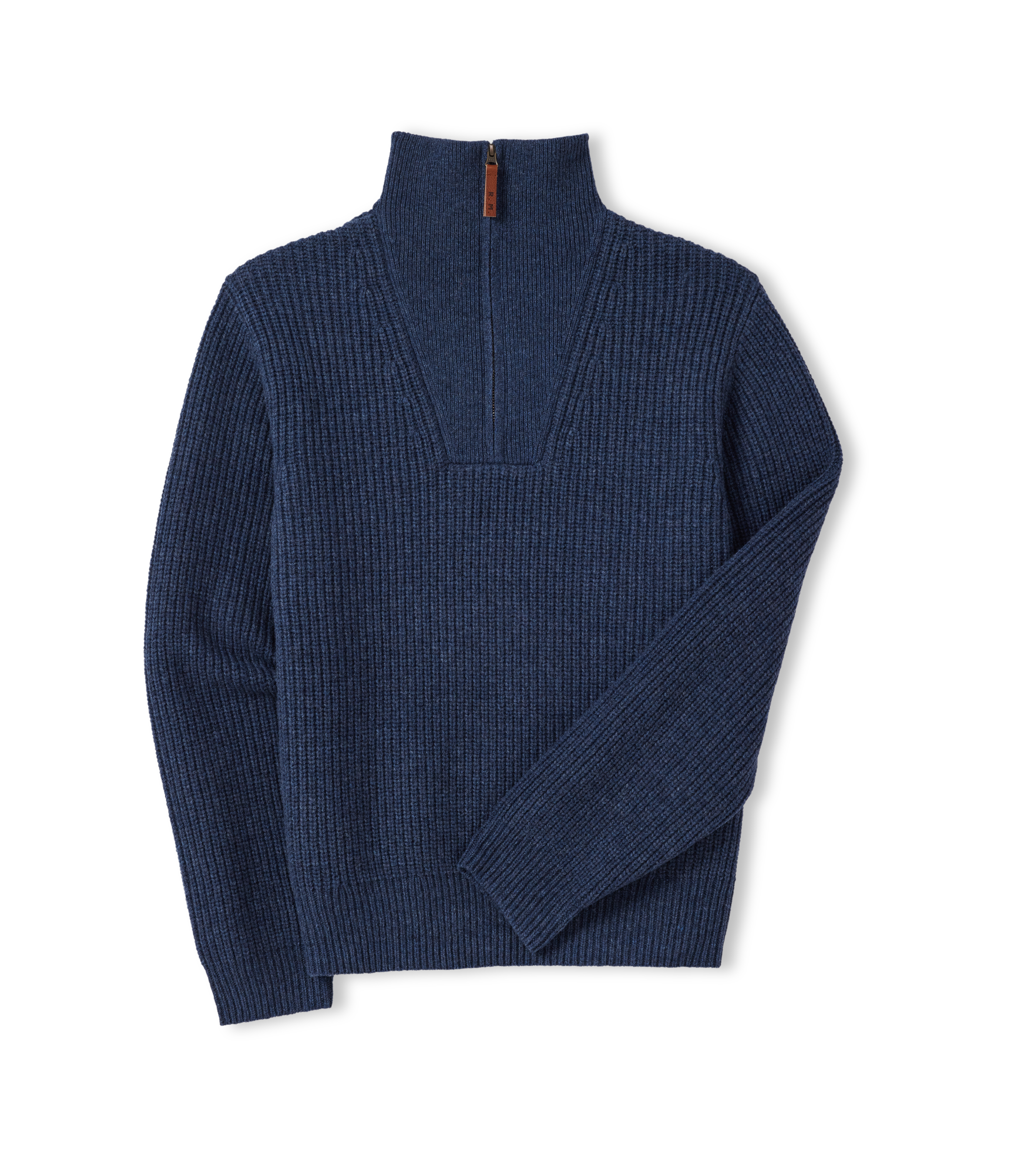 R M Williams - Kapunda 1/4 Zip Sweater - Colour: Dark Indigo