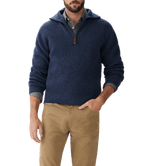 R M Williams - Kapunda 1/4 Zip Sweater - Colour: Dark Indigo
