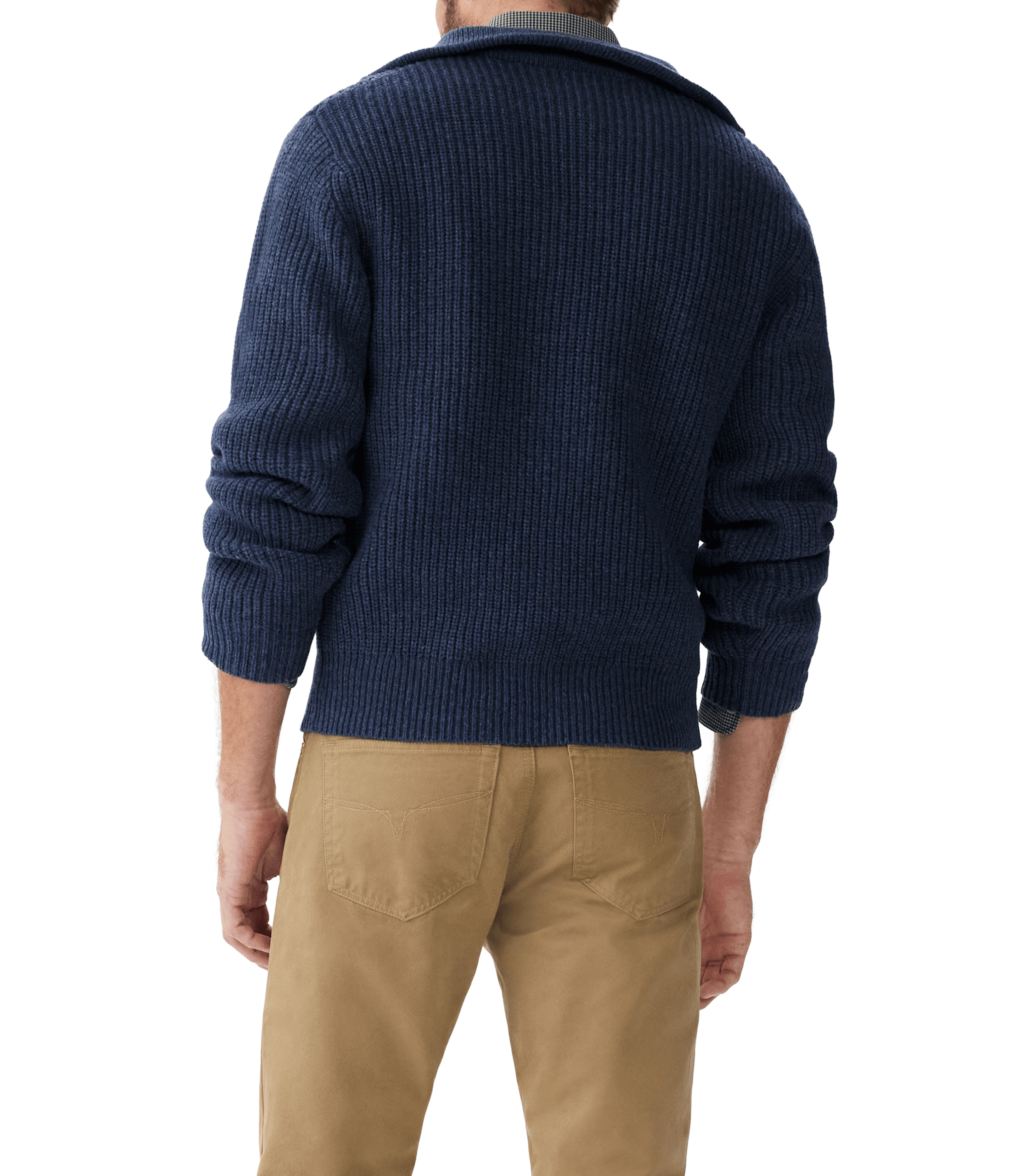 R M Williams - Kapunda 1/4 Zip Sweater - Colour: Dark Indigo