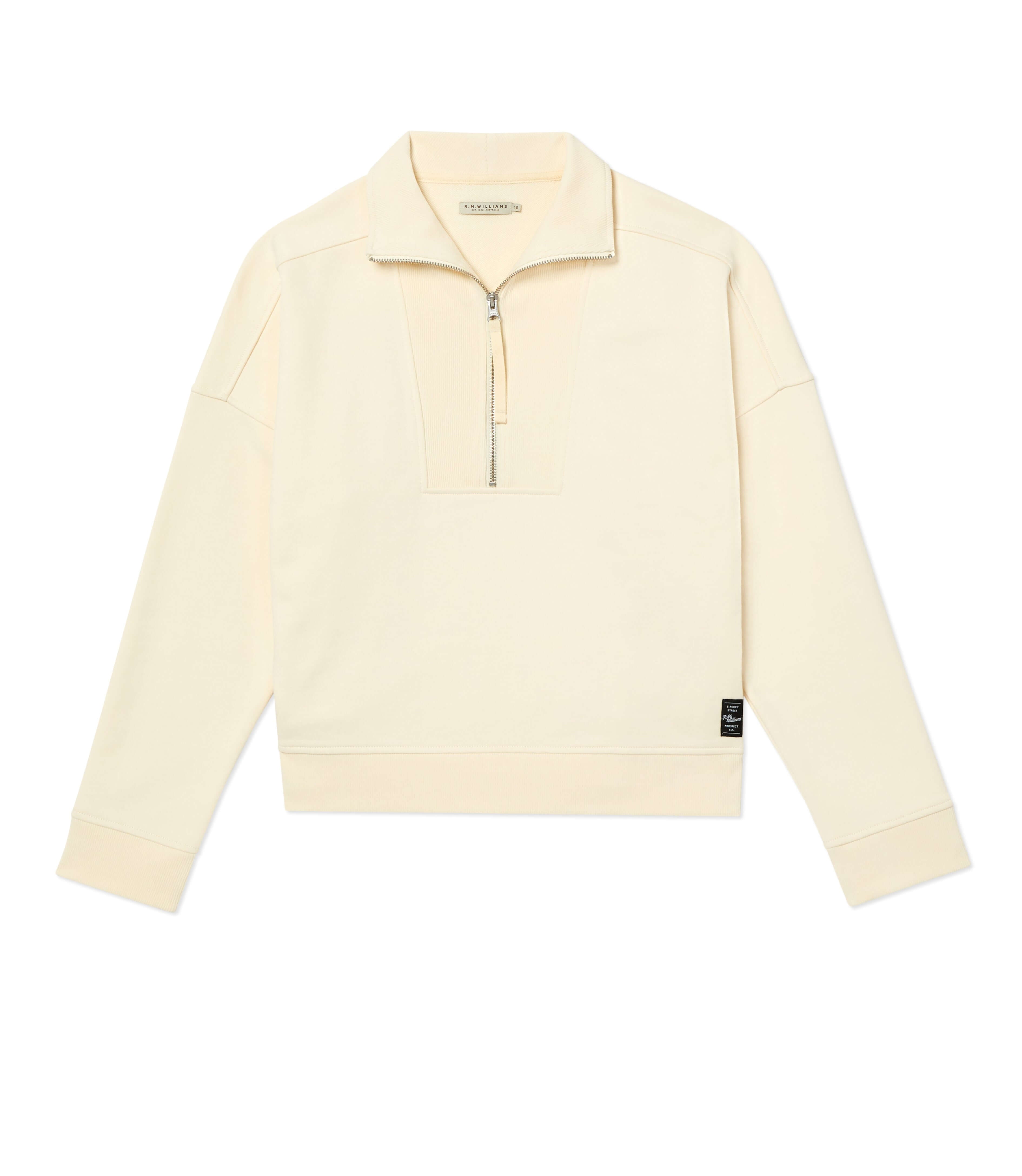 R M Williams - Tambaroora 1/4 Zip Sweatshirt - Size: 8