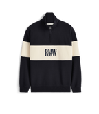R.M.Williams Heritage Panel quarter-zip sweatshirt in Navy – product view one