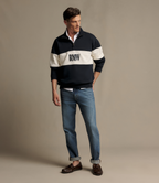 R.M.Williams Heritage Panel quarter-zip sweatshirt in Navy – product view two