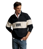 R.M.Williams Heritage Panel quarter-zip sweatshirt in Navy – product view five