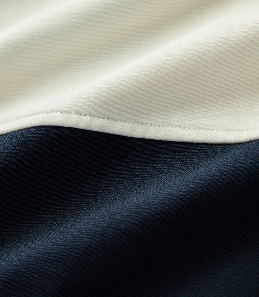R.M.Williams Heritage Panel quarter-zip sweatshirt in Navy – product view four