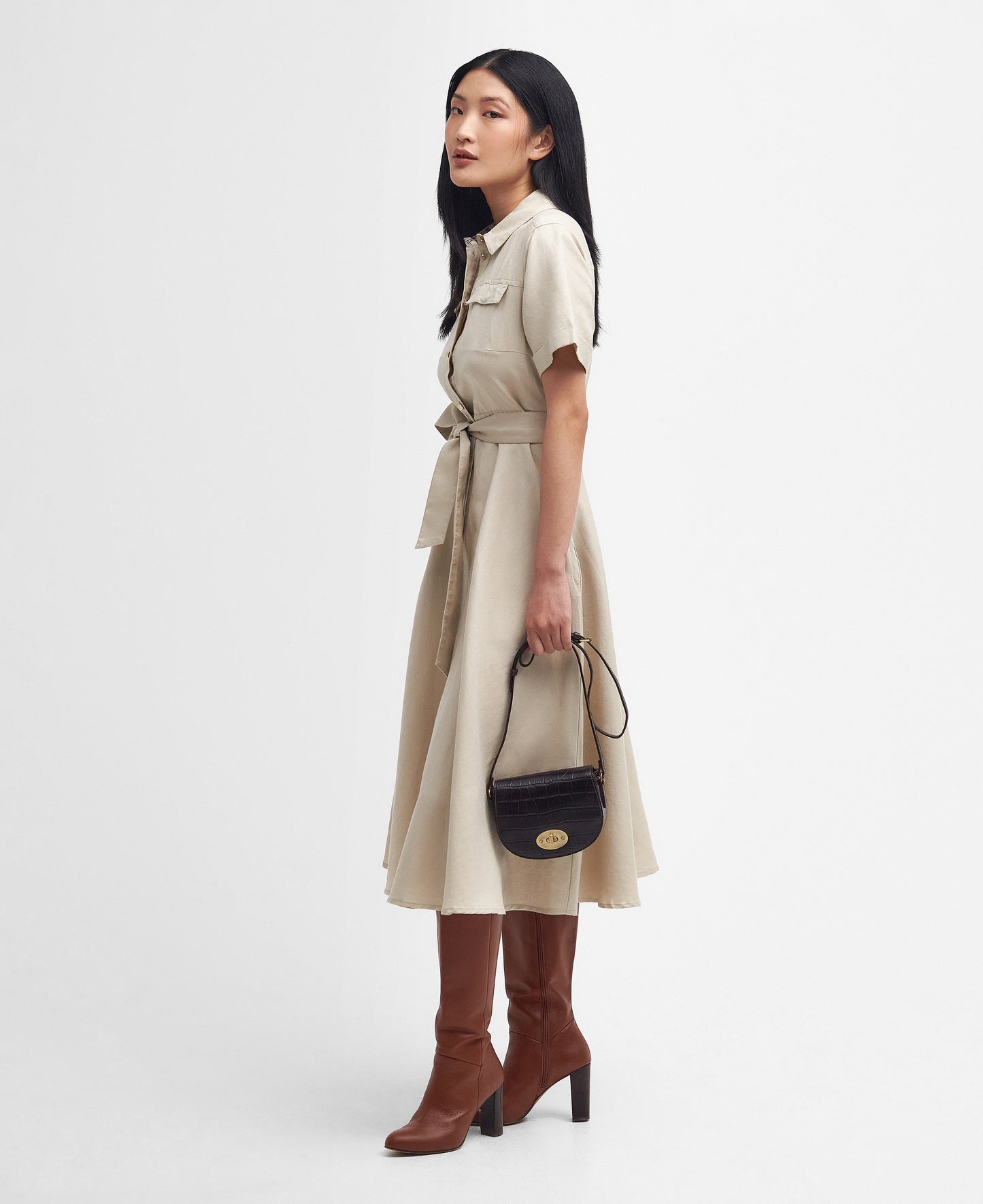 Barbour - Margaret Shirt Dress - Colour: Tartan Beige