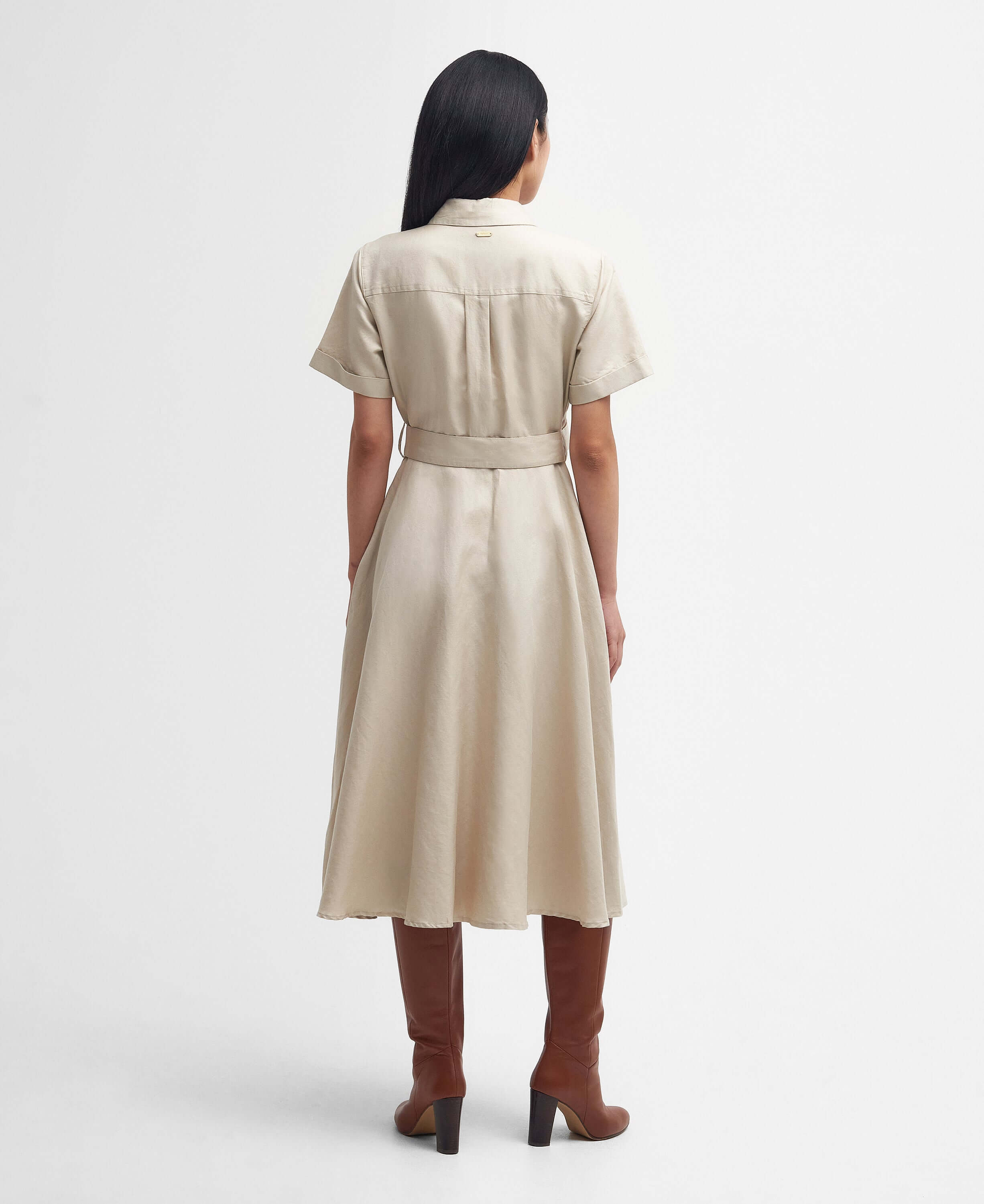 Barbour - Margaret Shirt Dress - Colour: Tartan Beige
