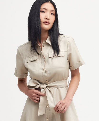 Barbour - Margaret Shirt Dress - Colour: Tartan Beige