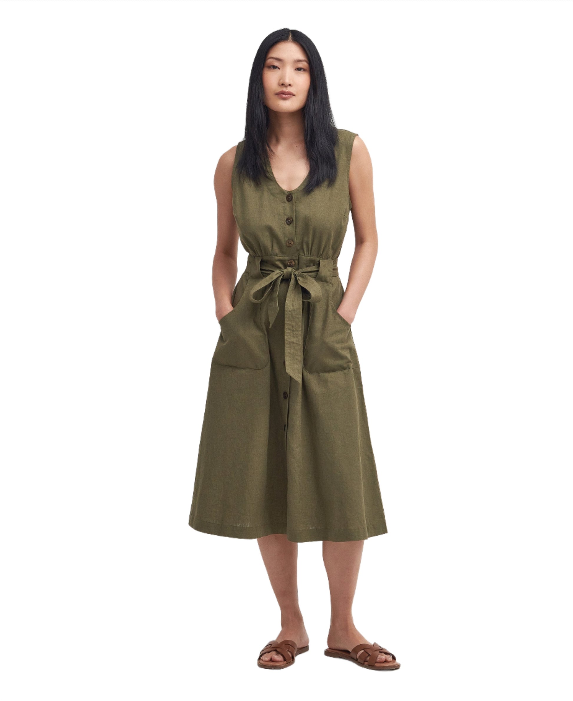 Barbour - Rutherglen Midi Dress - Colour: Khaki