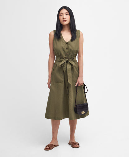 Barbour - Rutherglen Midi Dress - Colour: Khaki