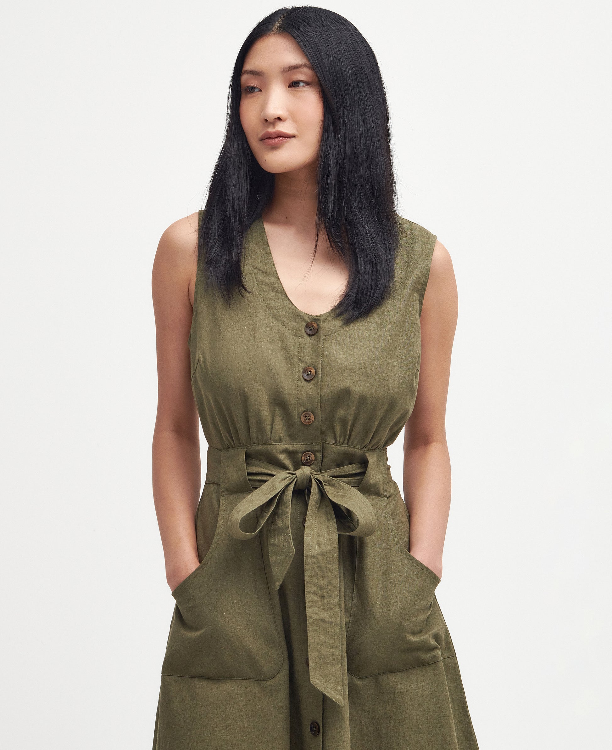 Barbour - Rutherglen Midi Dress - Colour: Khaki