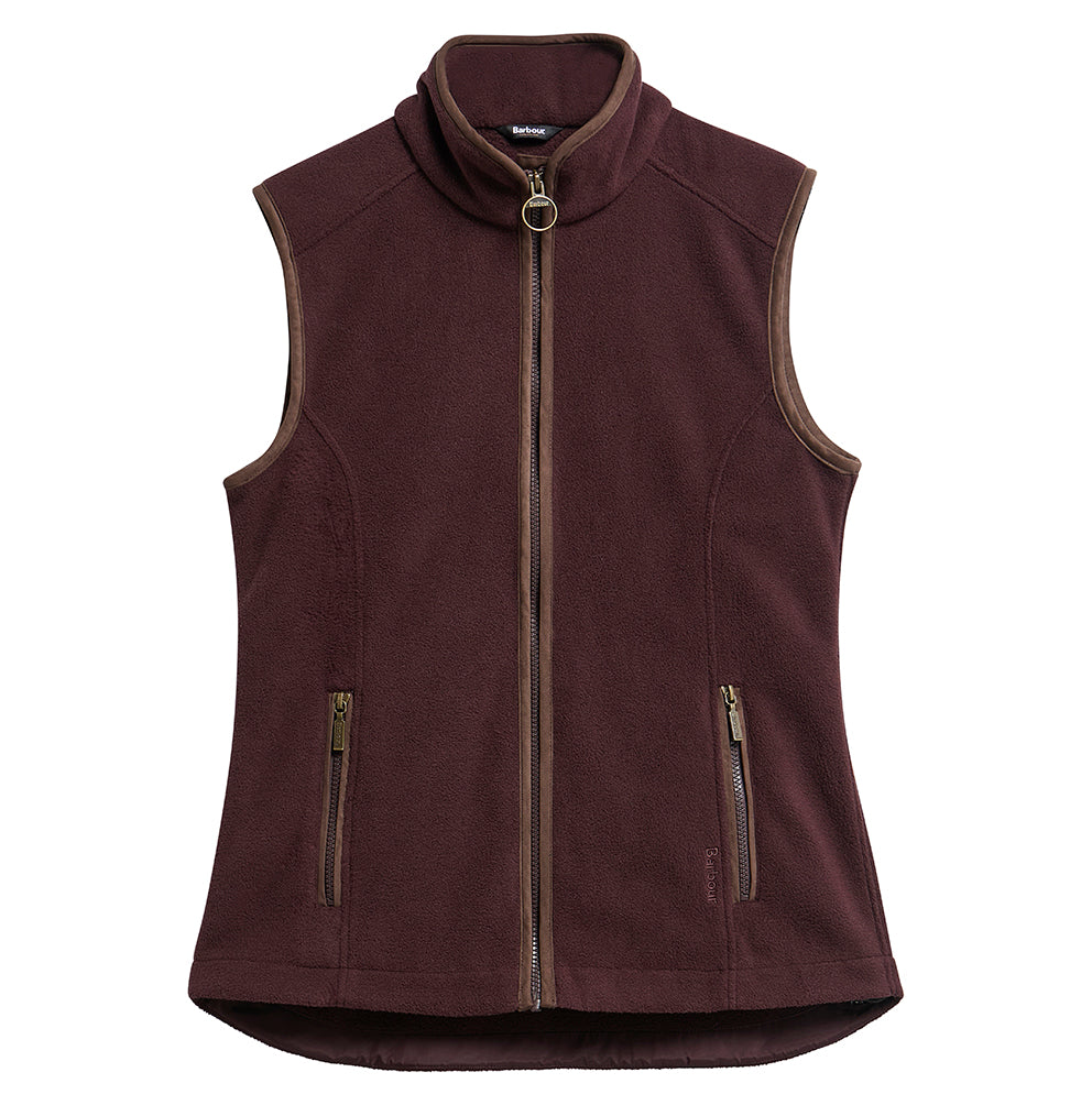 Barbour Country Colton Fleece Gilet in Fig – front view