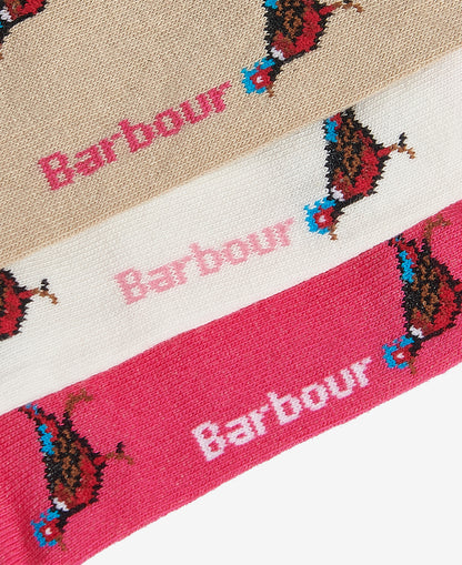 Barbour - Womens Pheasant Socks - Colour: Pink Dahlia