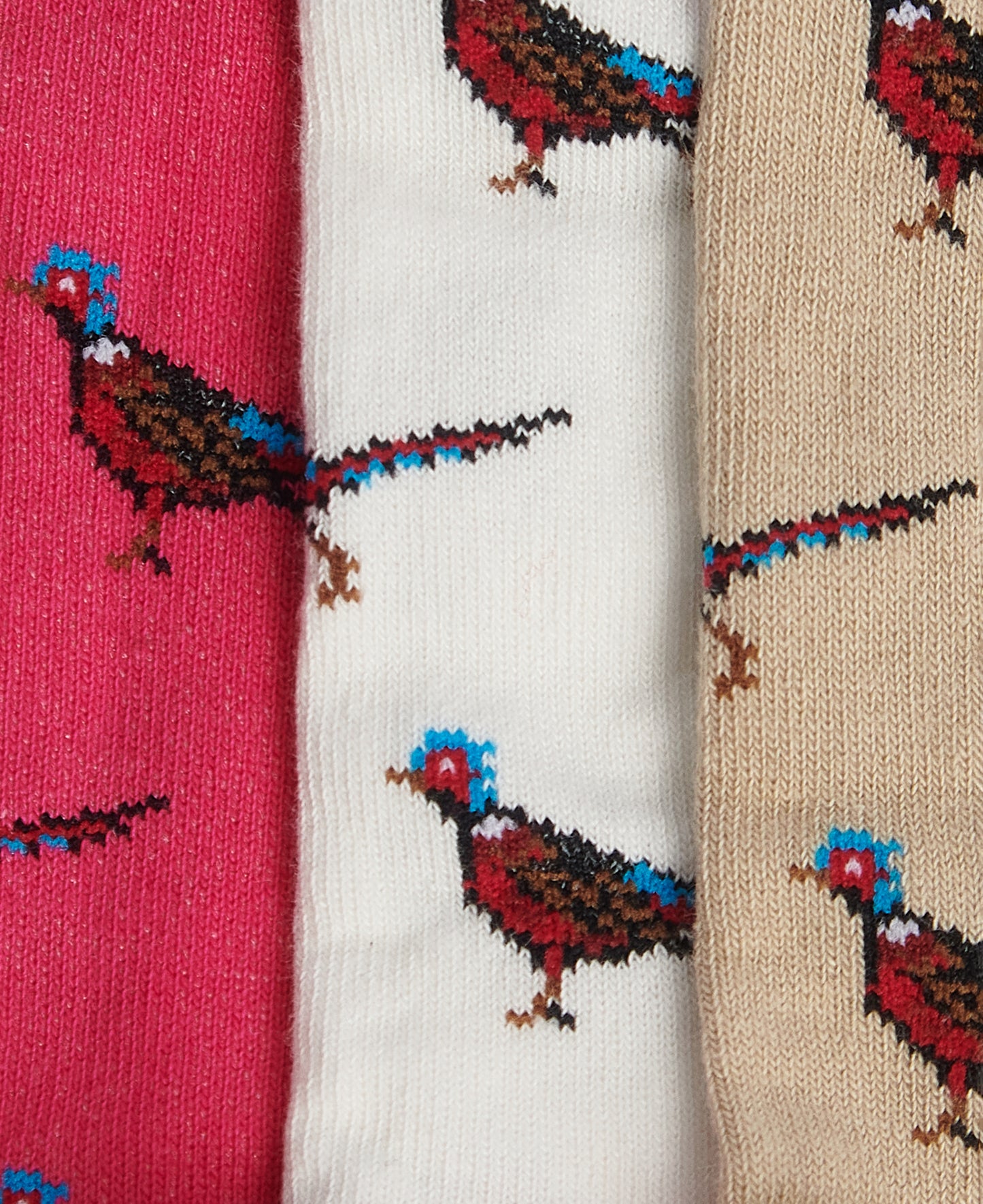 Barbour - Womens Pheasant Socks - Colour: Pink Dahlia