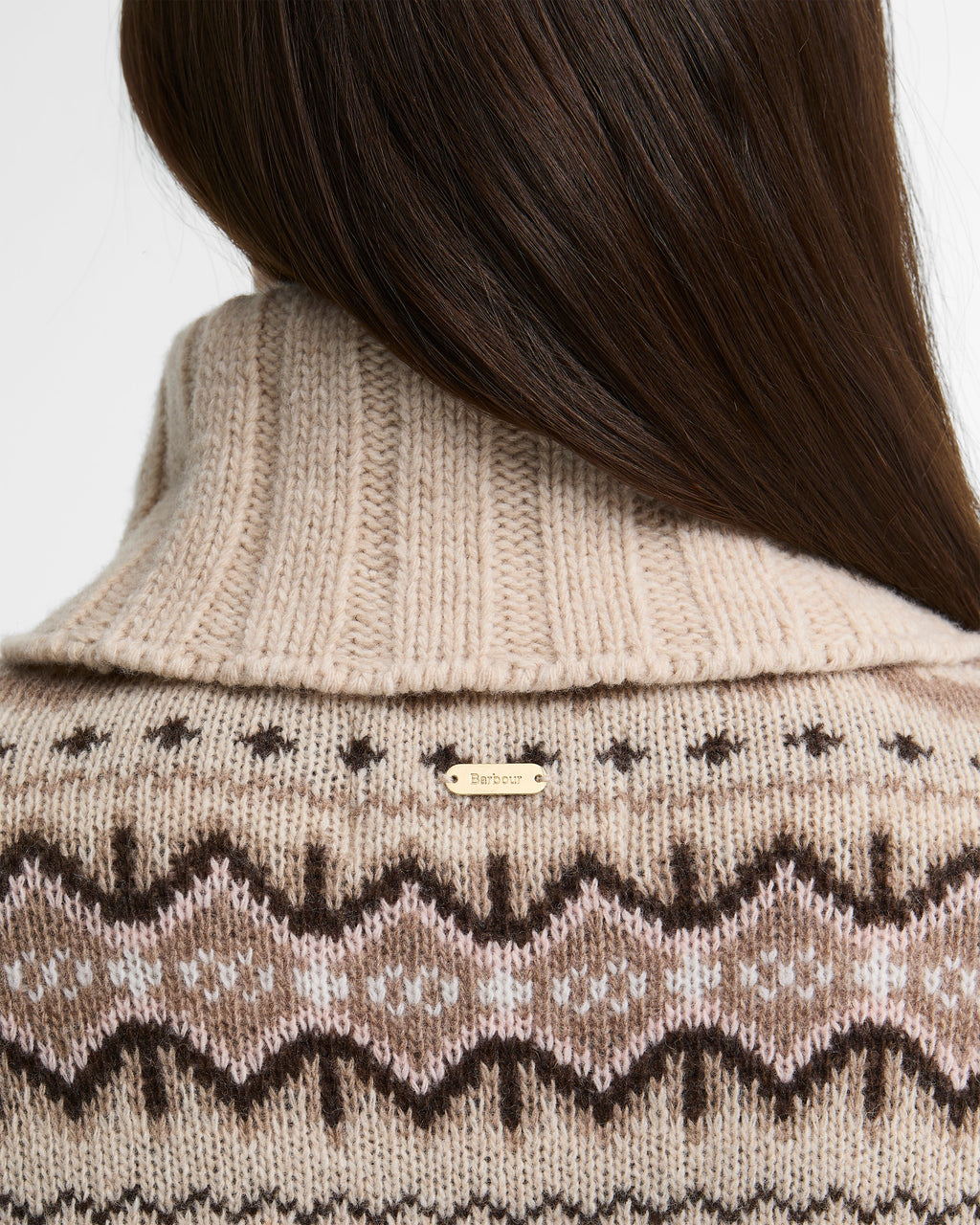 Barbour Helen Knitted Jumper in Birch Multi – back view