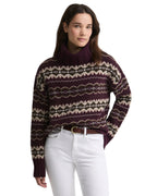 Barbour Helen Knitted Jumper in Fig Multi – front view