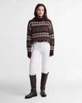Barbour Helen Knitted Jumper in Fig Multi – flat lay