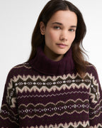 Barbour Helen Knitted Jumper in Fig Multi – knit detail