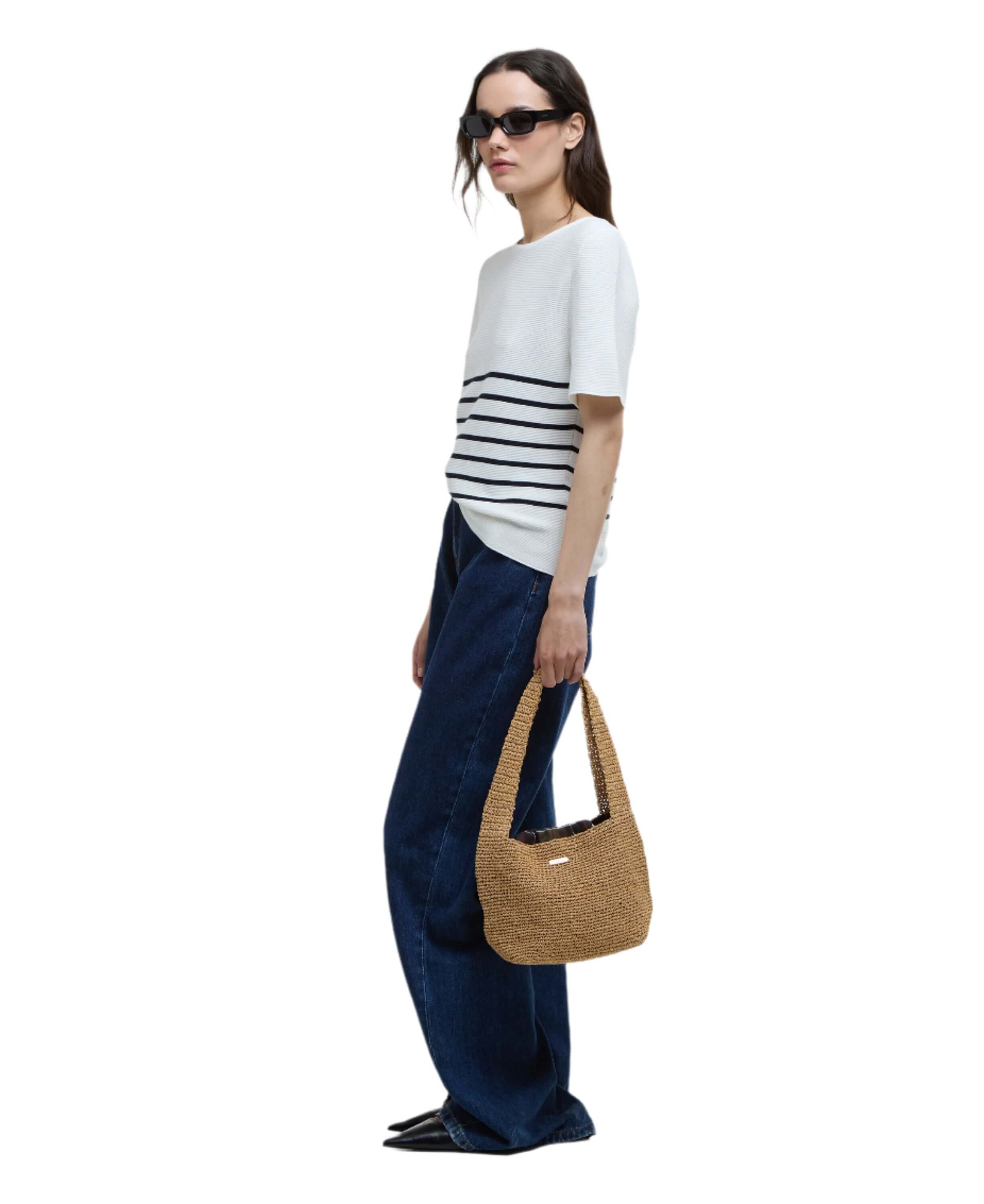 Ivy Striped Short-Sleeved Jumper