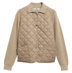 Barbour Allendale Knitted Cardigan in Warm Trench – front view