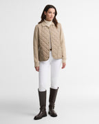 Barbour Allendale Knitted Cardigan in Warm Trench – front detail