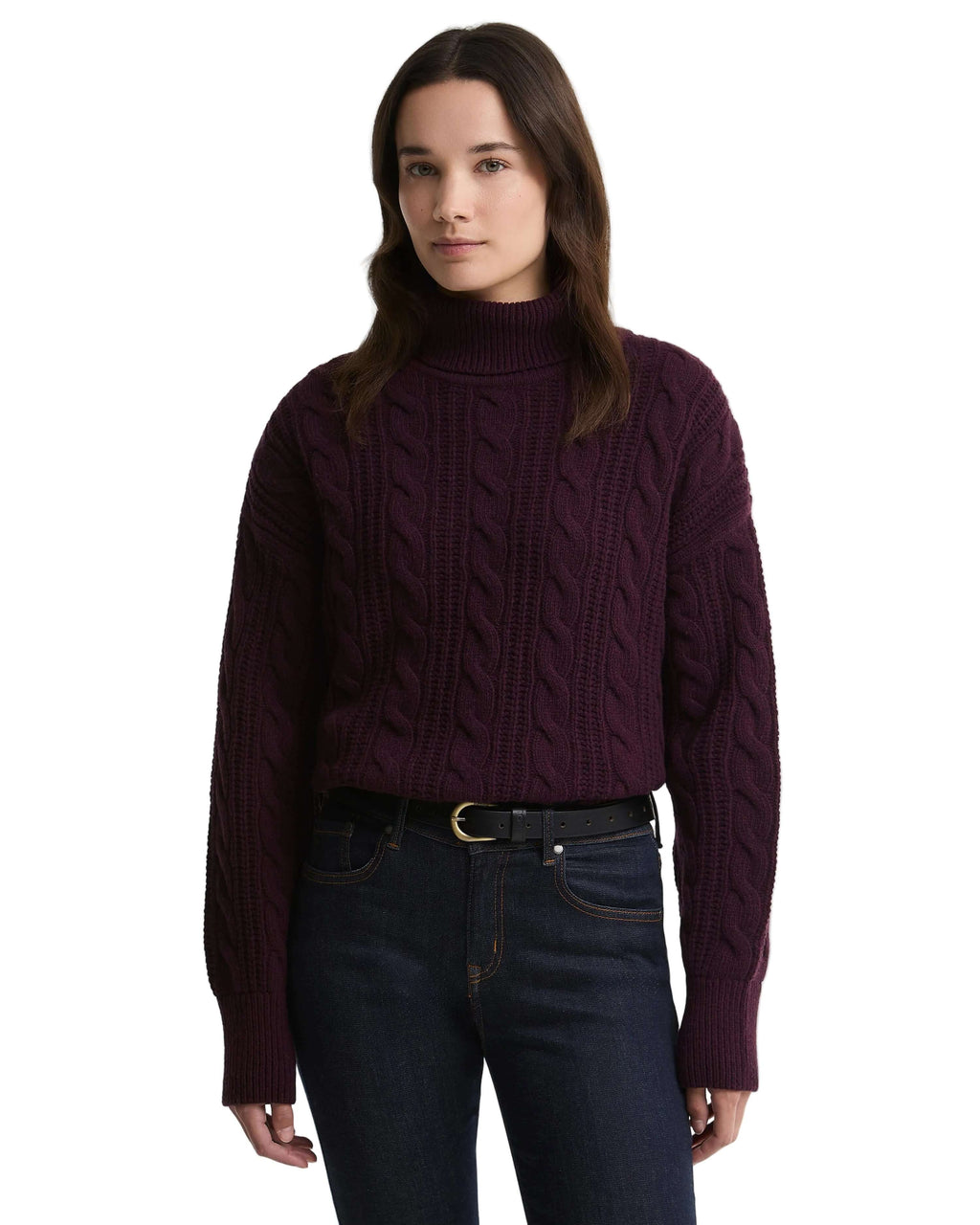 Barbour Agatha Knitted Jumper in Fig – back view