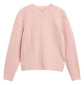 Barbour Ashdown Cable Knitted Jumper in Pink Blush – front view
