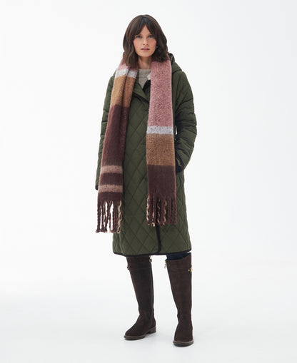 Barbour - Isla Tartan Boucle Scarf - Colour: Chocolate