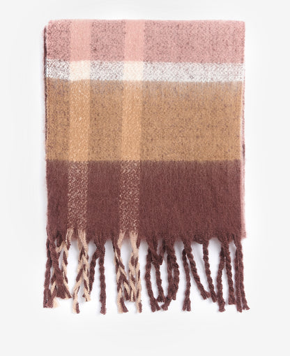 Barbour - Isla Tartan Boucle Scarf - Colour: Chocolate